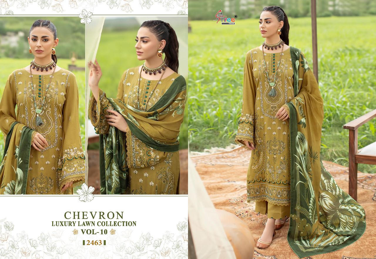 Shree Chevron Luxury Law 10 Wholesale Pakistani Salwar Suits Catalog
